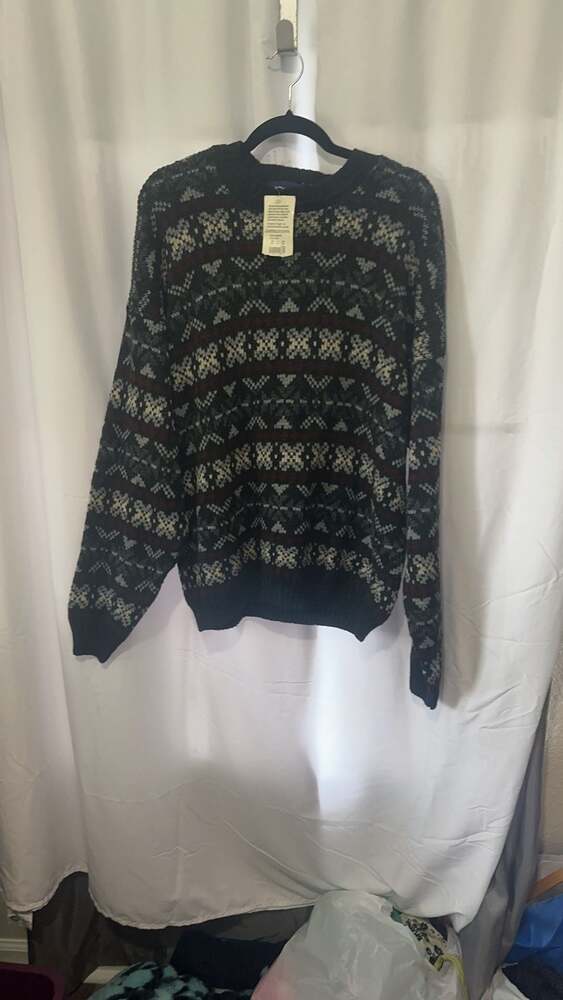 Vintage Honors Snowflake Band Knit Sweater